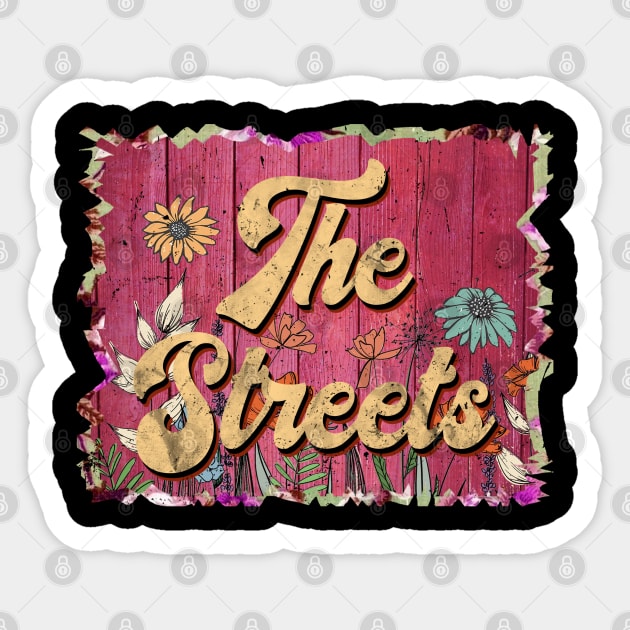 Classic Streets Personalized Flowers Proud Name Sticker by BilodeauBlue